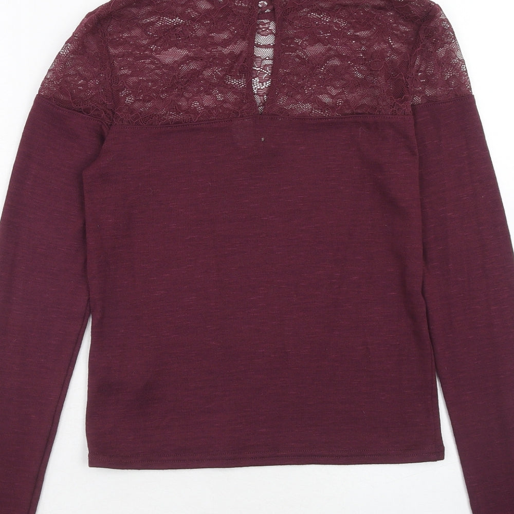 Womens UK Size S H&M Purple Basic Blouse