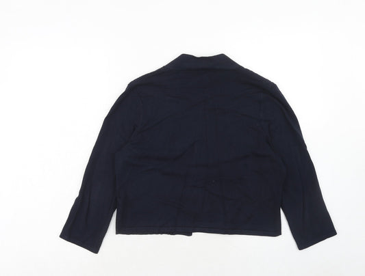 Precis Womens Blue V-Neck Viscose Cardigan Jumper Size S