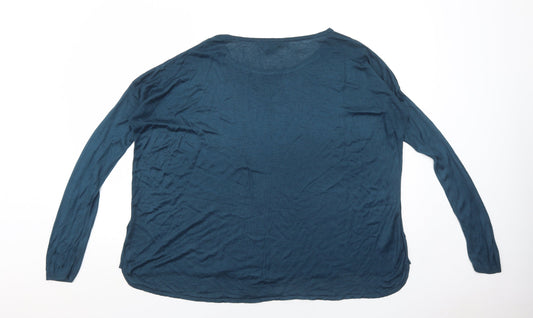 Womens UK Size M H&M Blue Pullover Jumper
