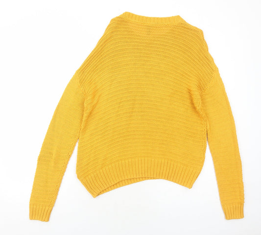 Womens UK Size S H&M Yellow Pullover Jumper