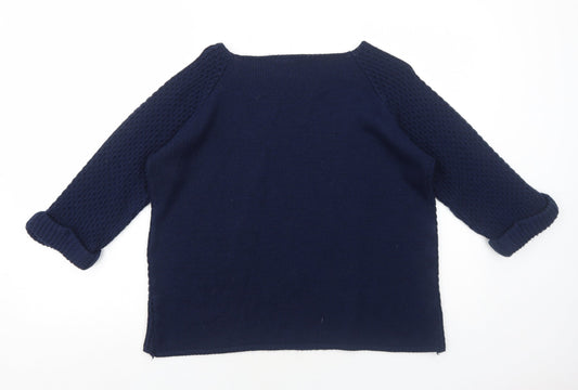 Womens UK Size L Simply Stock Shop Blue Pullover Jumper