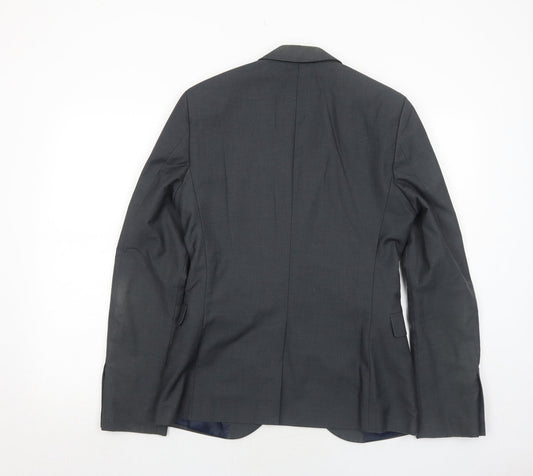 Mens UK Size 36 Topman Regular Grey Suit Jacket