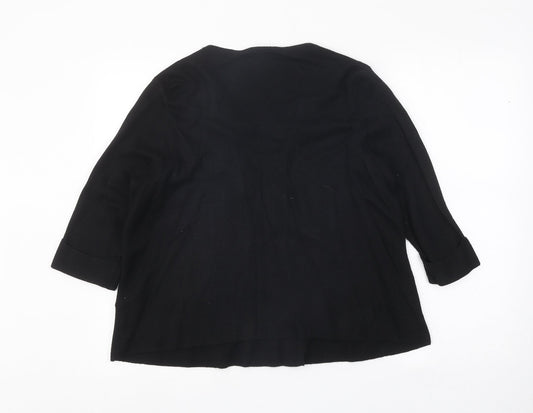 Womens UK Size 14 Marks and Spencer Black Cardigan Jumper