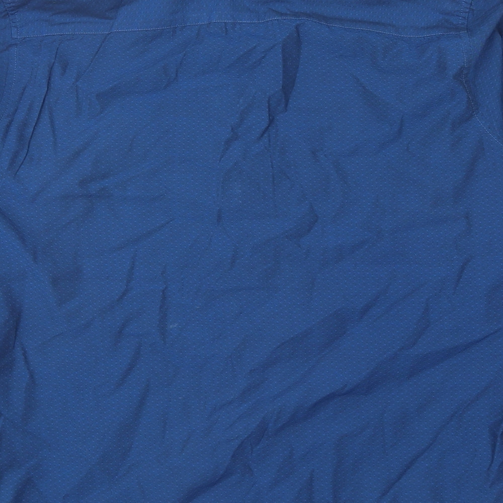 Mens UK Size L Debenhams Blue Button-Up Long Sleeve Casual Shirt