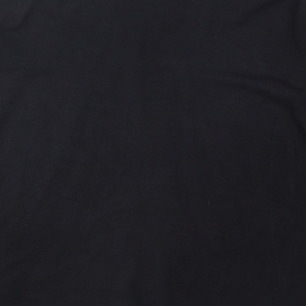 ALIBI Womens Black V-Neck Acrylic Pullover Jumper Size 10 - Size 10-12