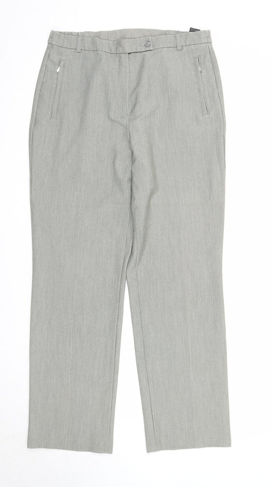 Womens UK Size 12 Marks and Spencer Regular Fit Grey Trousers