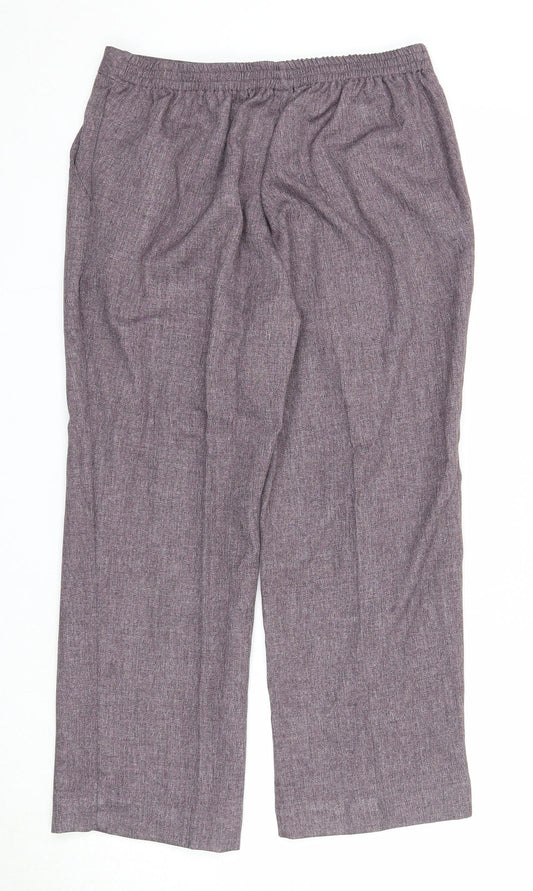 Womens UK Size 12 Damart Regular Fit Purple Trousers