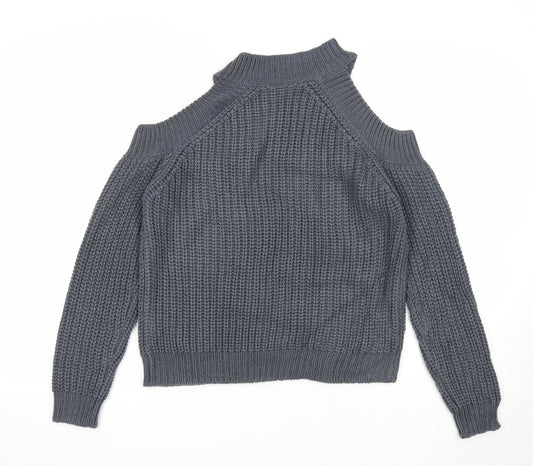 Womens UK Size S Noisy may Grey Pullover Jumper