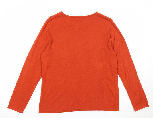 Womens UK Size M Bonmarché Orange Pullover Jumper