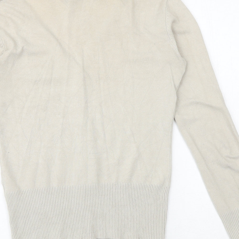 Womens UK Size 10 Glassons Beige Cardigan Jumper
