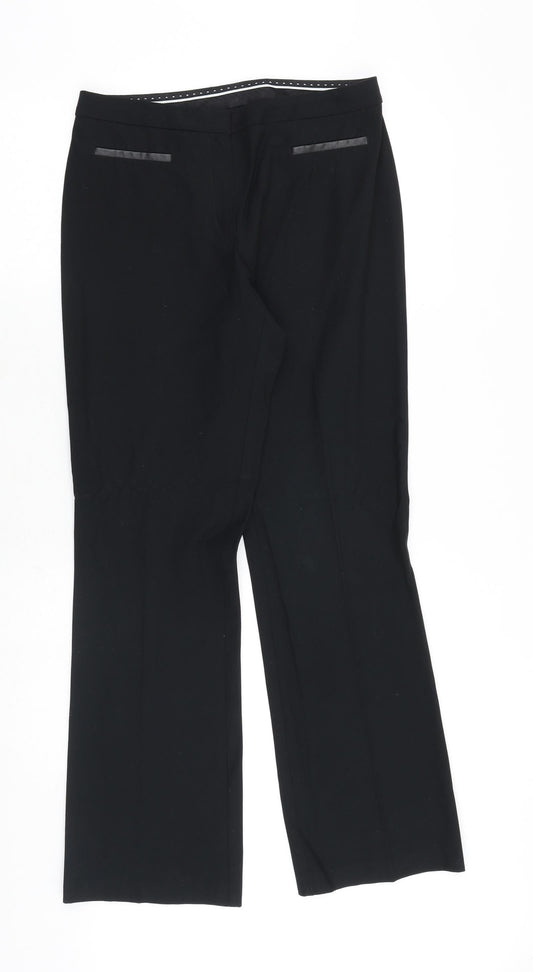 Womens UK Size 10 Marks and Spencer Regular Fit Dress Pants Black Trousers