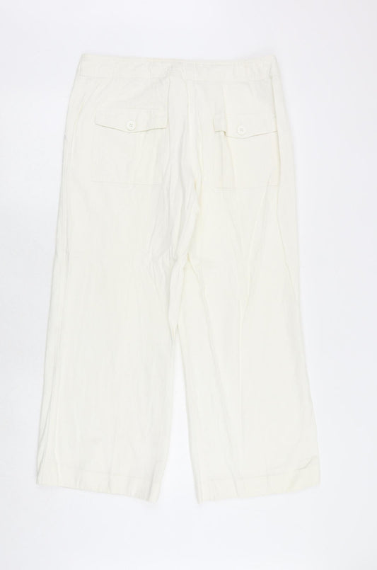 Womens UK Size 36 in South Regular Fit White Trousers