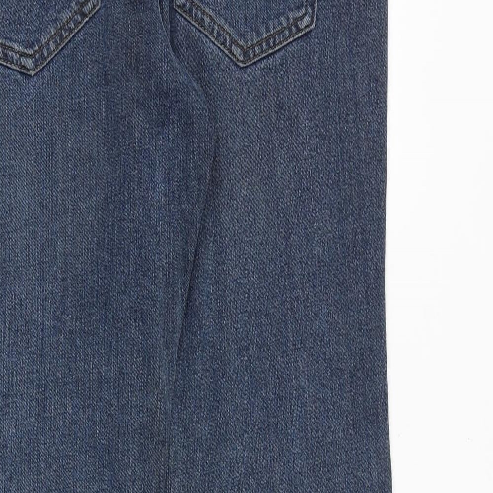 ASOS Womens Blue Cotton Straight Jeans Size 28 in Regular Zip