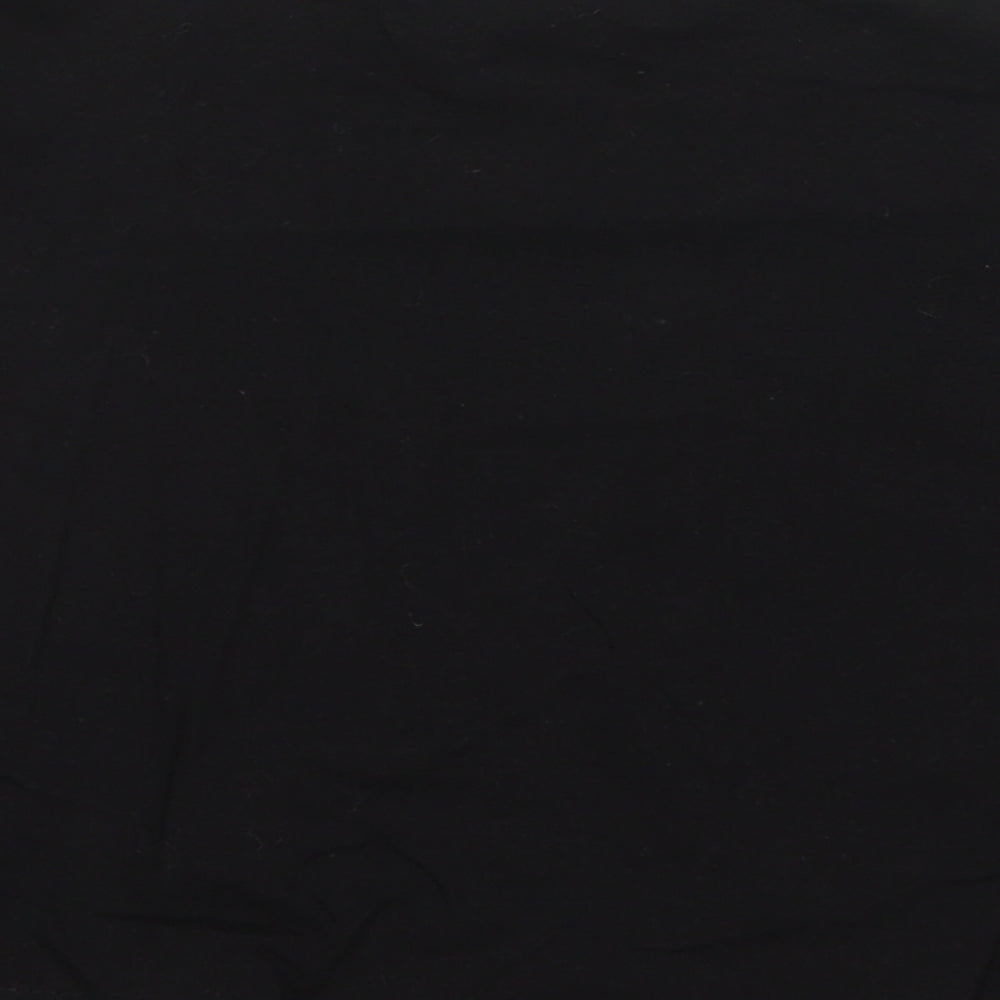 Womens UK Size 4 PRETTYLITTLETHING Black Cropped T-Shirt