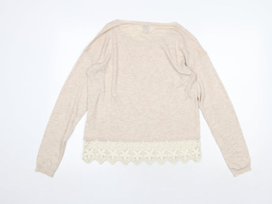 Womens UK Size M Yumi Pink Pullover Jumper