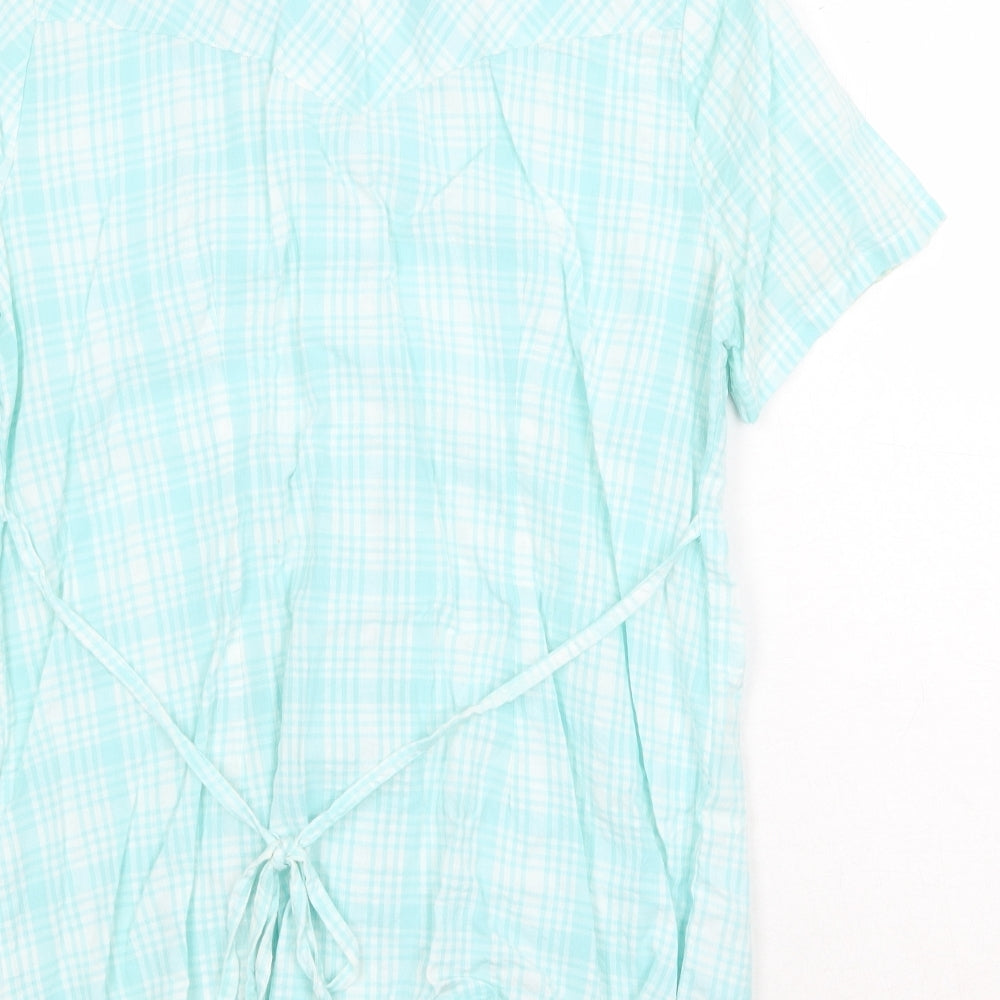 Womens UK Size 14 BHS Green Basic Button-Up
