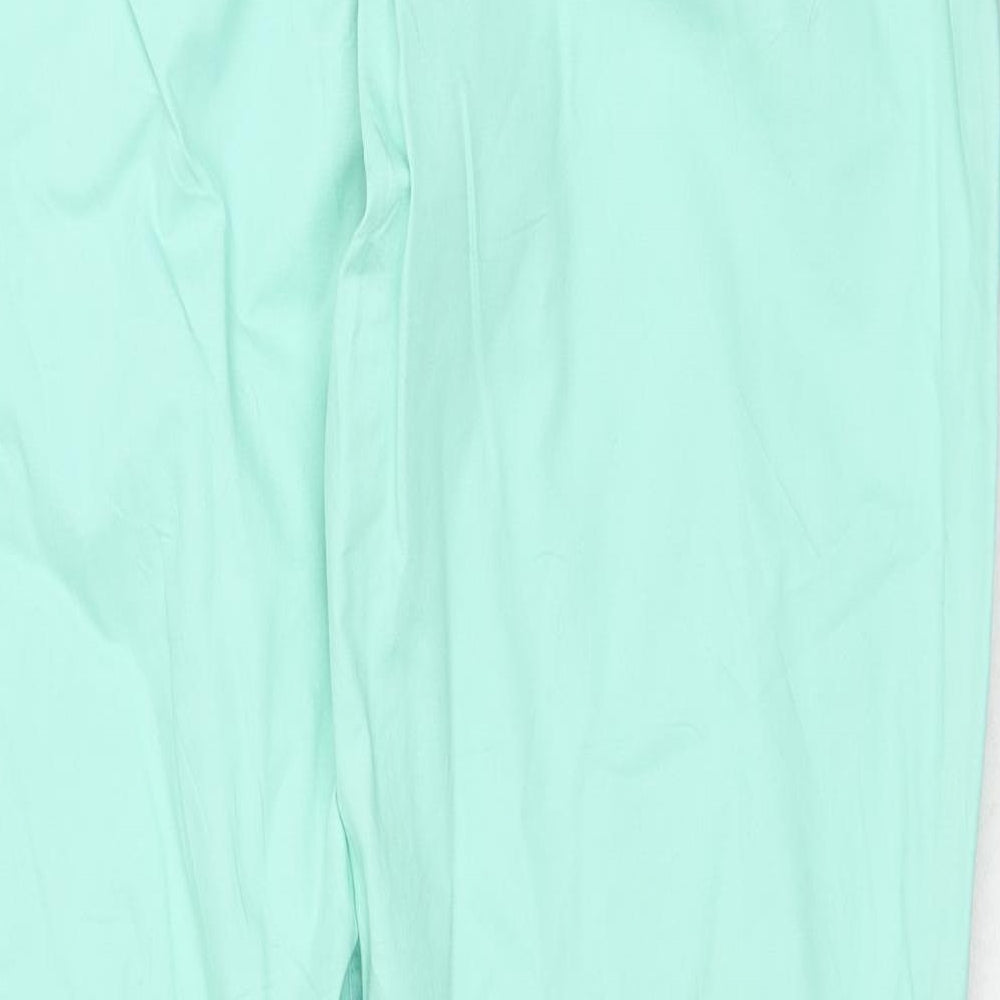 ORSAY Womens Green Cotton Trousers Size 14 Regular Zip