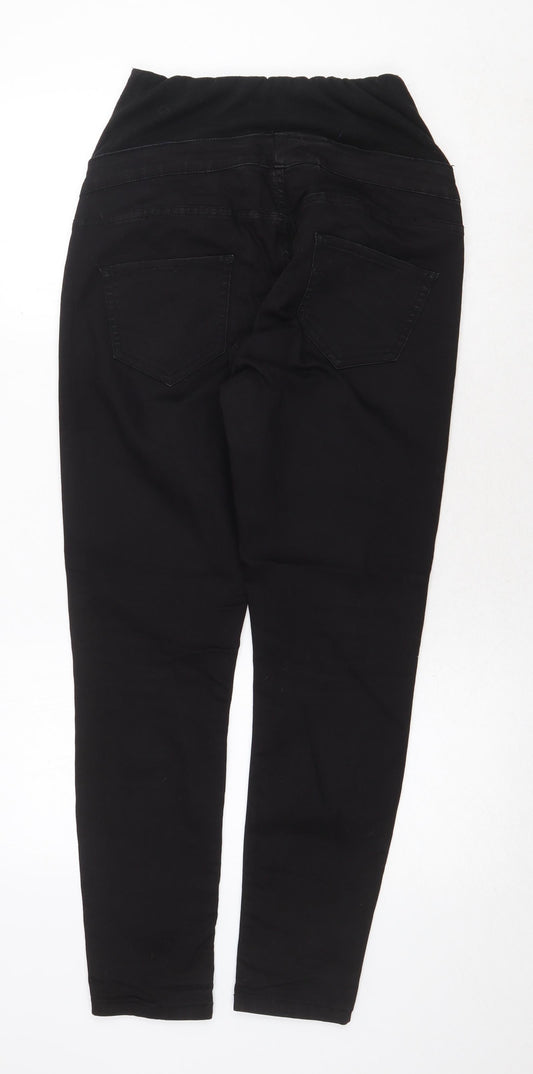 Boohoo Womens Black Cotton Straight Jeans Size 8 Regular