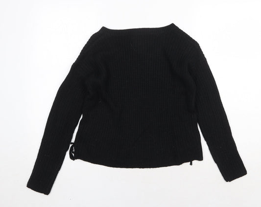 Womens UK Size M Poof Black Pullover Jumper