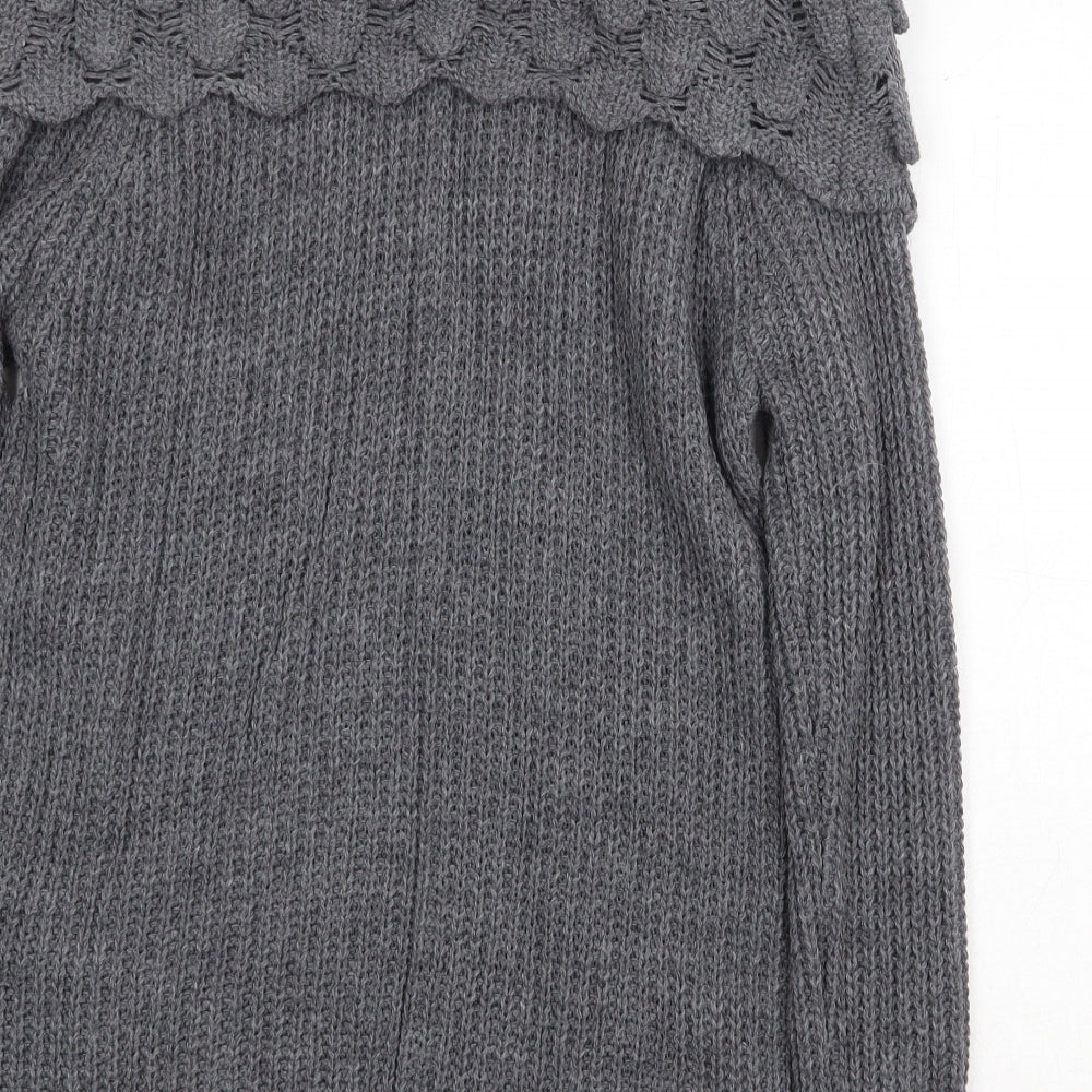Womens UK Size M Quiz Grey Pullover Jumper