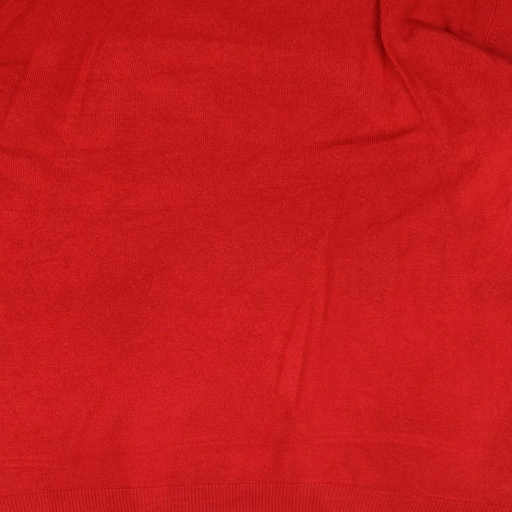 Womens UK Size XL Vida Vi Red Pullover Jumper