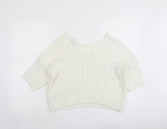 Womens UK Size M NEXT Ivory Pullover Jumper