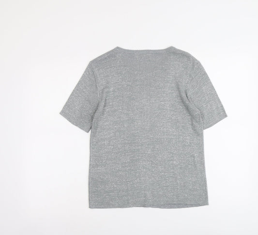 Womens UK Size S Bonmarché Silver Pullover Jumper