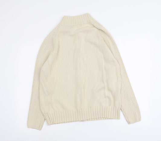Womens UK Size XL Bonmarché Beige Full Zip Jumper