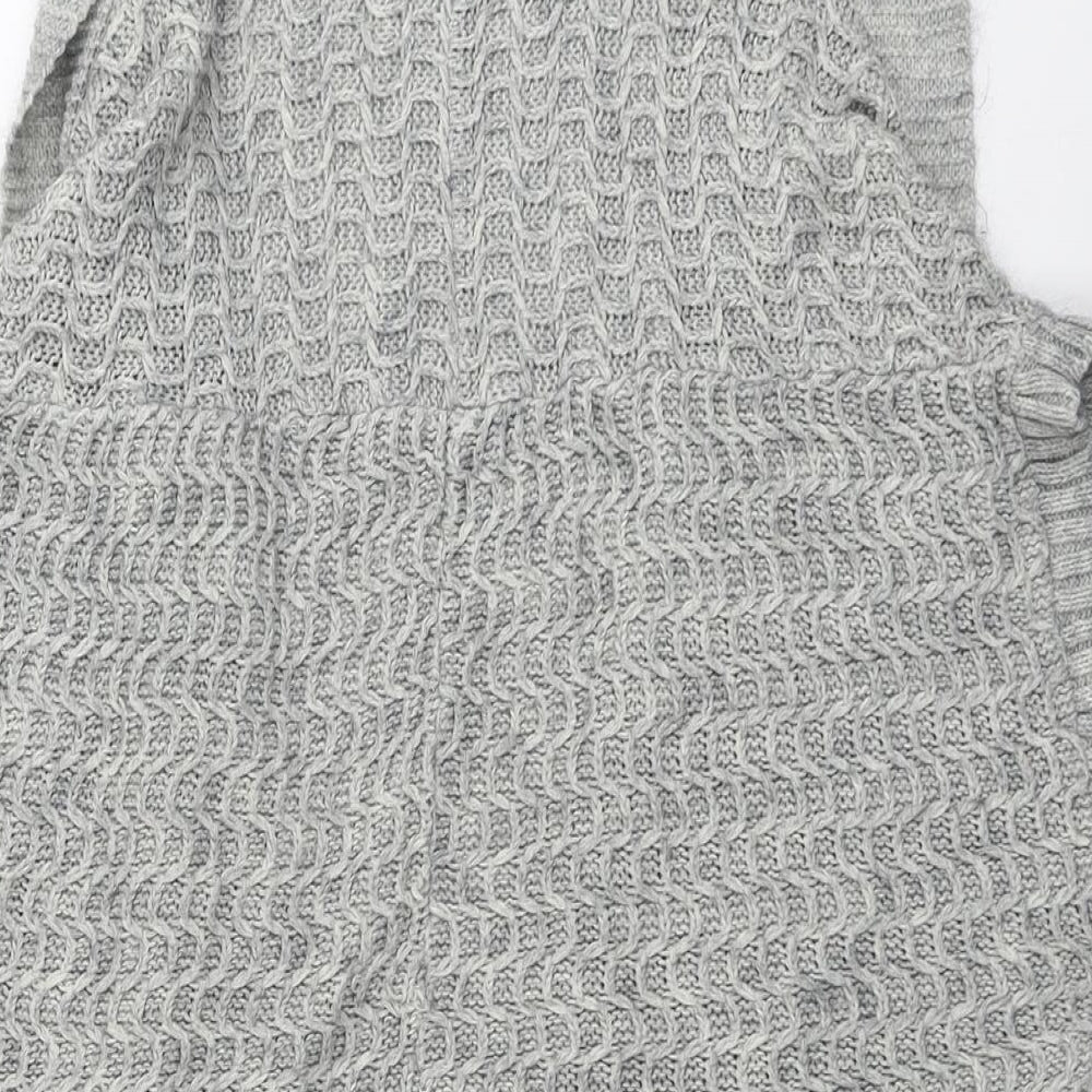 Womens UK Size 12 Topshop Grey Cardigan Jumper