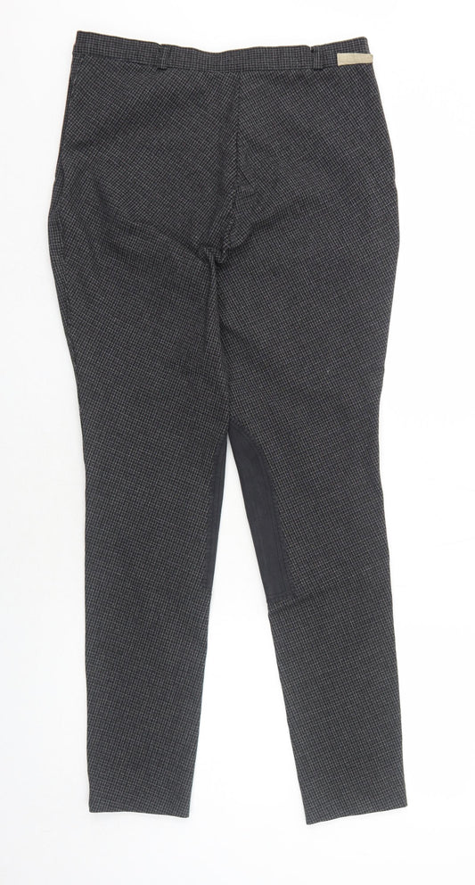 Womens UK Size 32 in Harry Hall Regular Fit Black Trousers