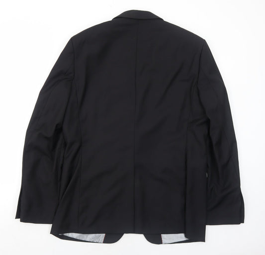 Mens UK Size 40 Goodsouls Regular Black Suit Jacket
