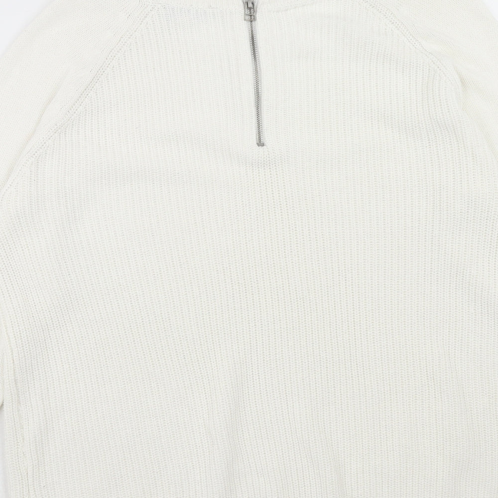 Womens UK Size 16 M&Co White Pullover Jumper