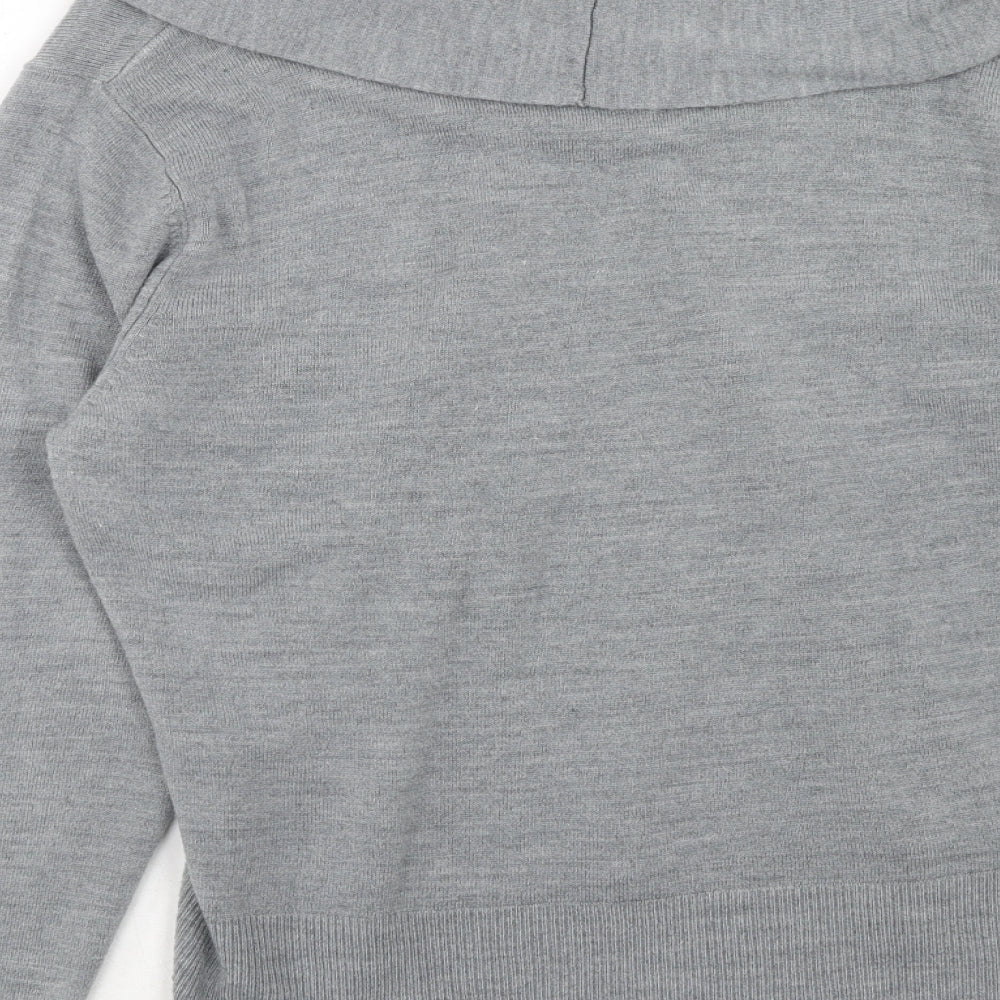 Damart Womens Grey Roll Neck Acrylic Pullover Jumper Size 18
