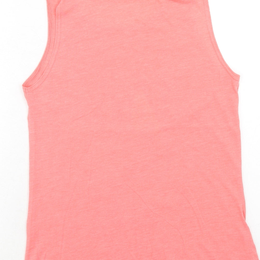Womens UK Size 10 Miss Selfridge Pink Basic Tank