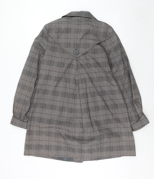 Womens UK Size 8 H&M Grey Trench Coat
