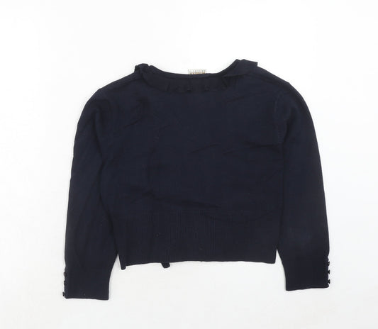 Womens UK Size S Roman Blue Cardigan Jumper
