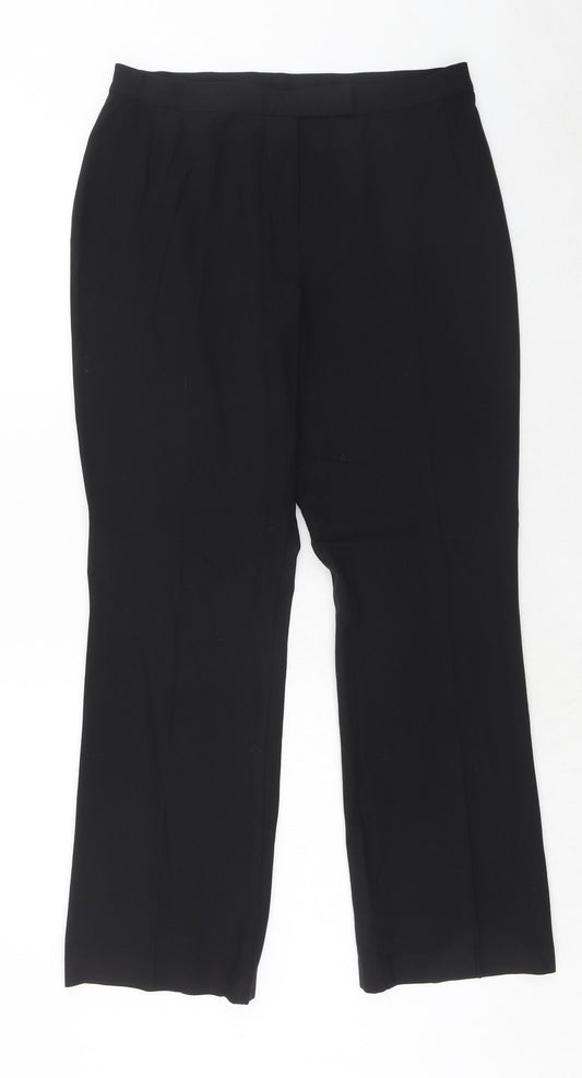 Womens UK Size 14 Marks and Spencer Regular Fit Black Trousers