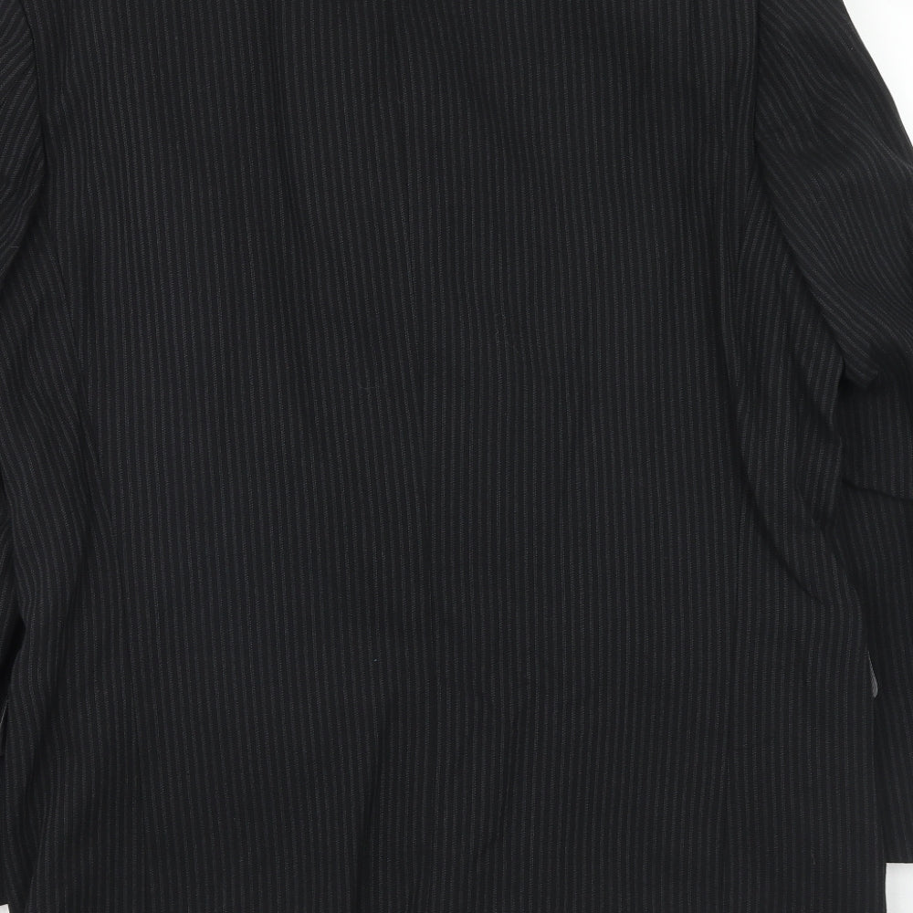 Mens UK Size 42 River Island Regular Black Suit Jacket