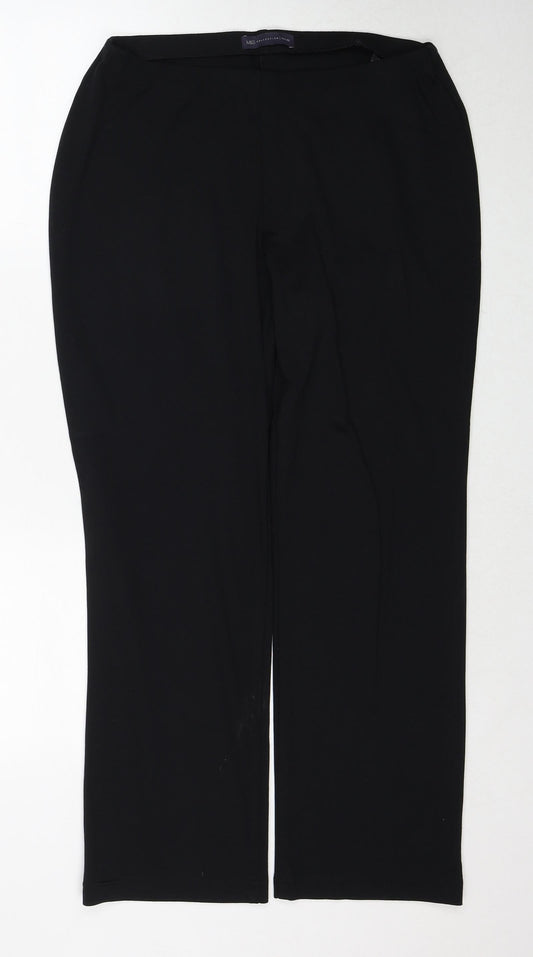 Womens UK Size 12 Marks and Spencer Regular Fit Black Trousers