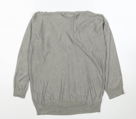 Womens UK Size 10 Topshop Grey Pullover Jumper