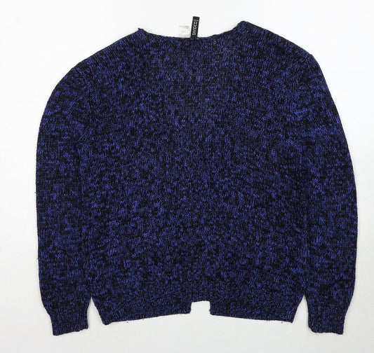 Womens UK Size 8 Divided by H&M Blue Full Zip Jumper