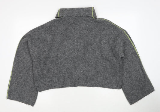 Womens UK Size 10 Topshop Grey Pullover Jumper