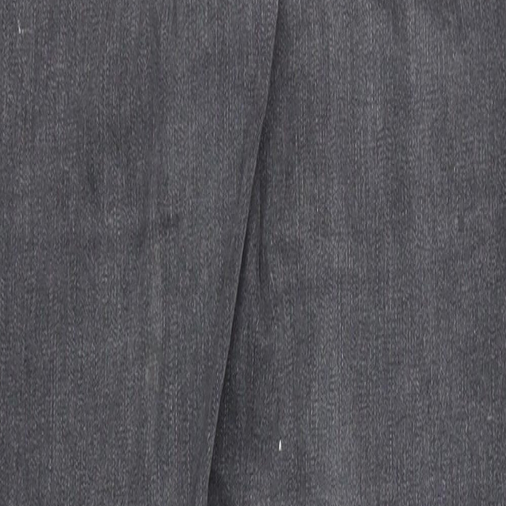 Topshop Womens Grey Cotton Skinny Jeans Size 24 in L32 in Regular Zip
