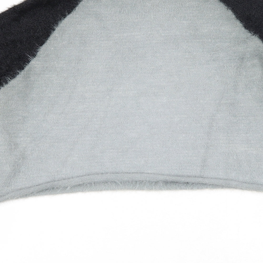 Womens UK Size S FOREVER 21 Grey Henley Jumper