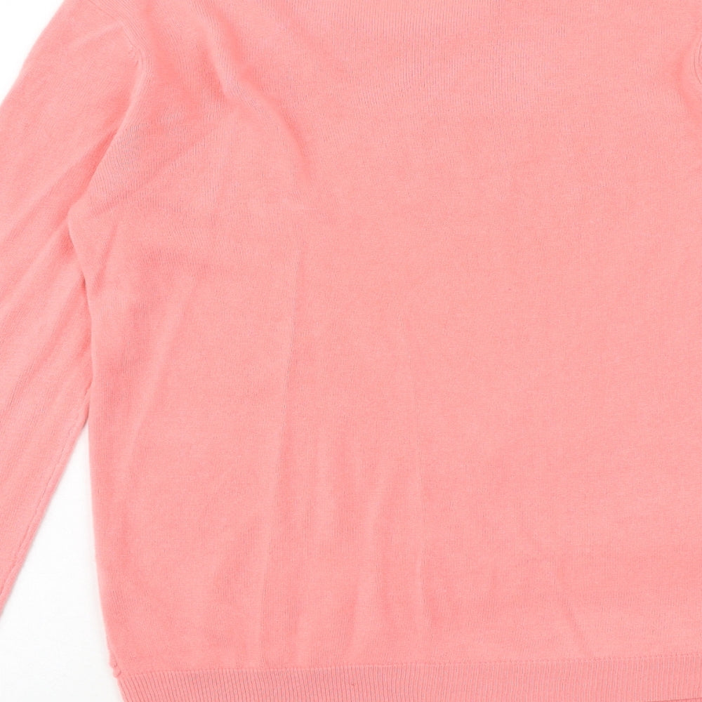 Womens UK Size M Vida Vi Pink Pullover Jumper