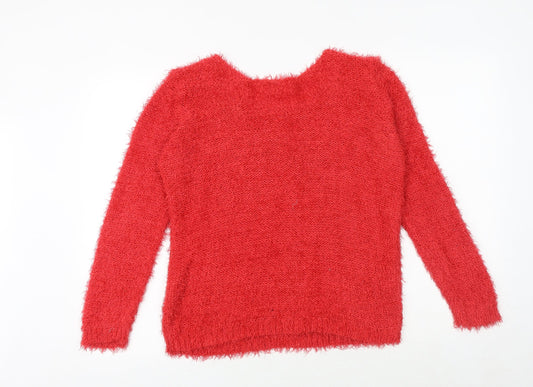 Womens UK Size L Only Red Pullover Jumper