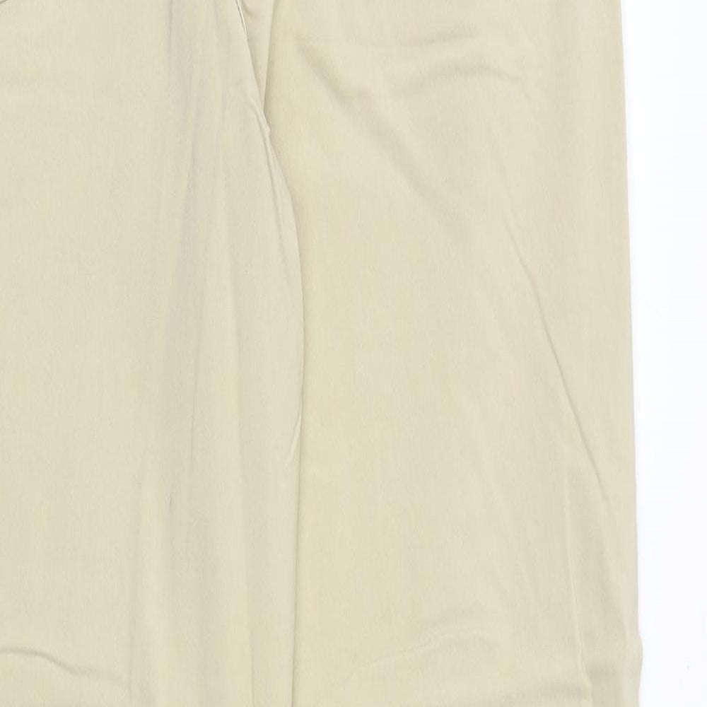 Yessica Womens Beige Polyester Trousers Size 16 Regular Zip