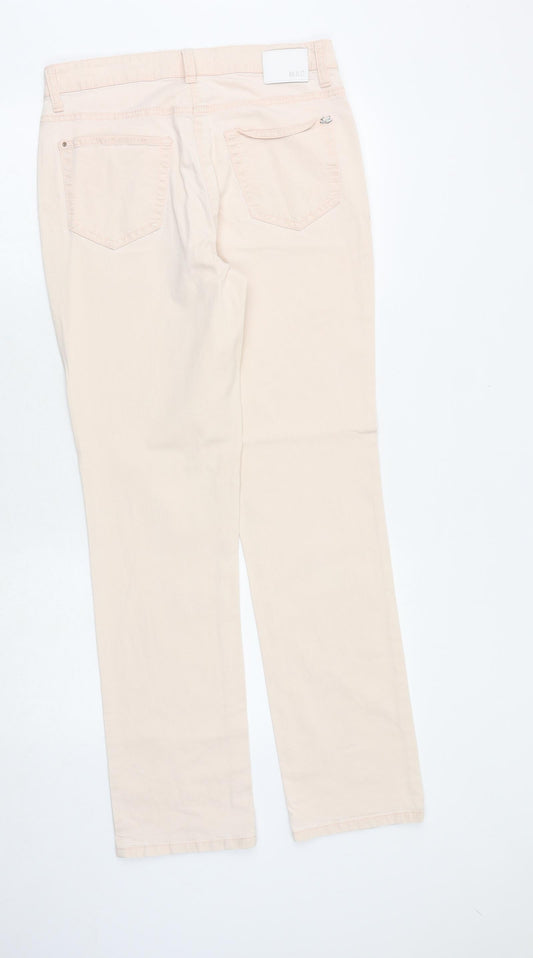 Mac Womens Pink Cotton Straight Jeans Size 30 in Regular Zip