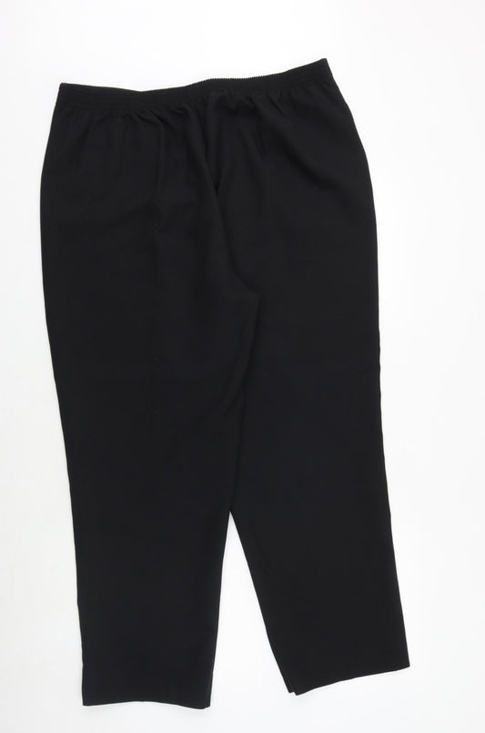 Womens UK Size 38 in EWM Regular Fit Carrot Black Trousers