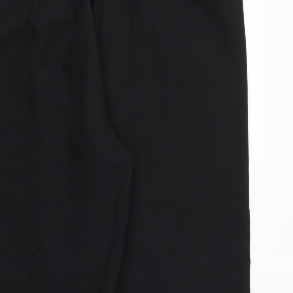 Womens UK Size 38 in EWM Regular Fit Carrot Black Trousers